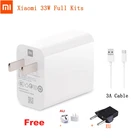 Зарядное устройство для Xiaomi redmi note 9 pro POCO X3 nfc Mi 10 9 9t pro note 10 10X LITE, 33 Вт