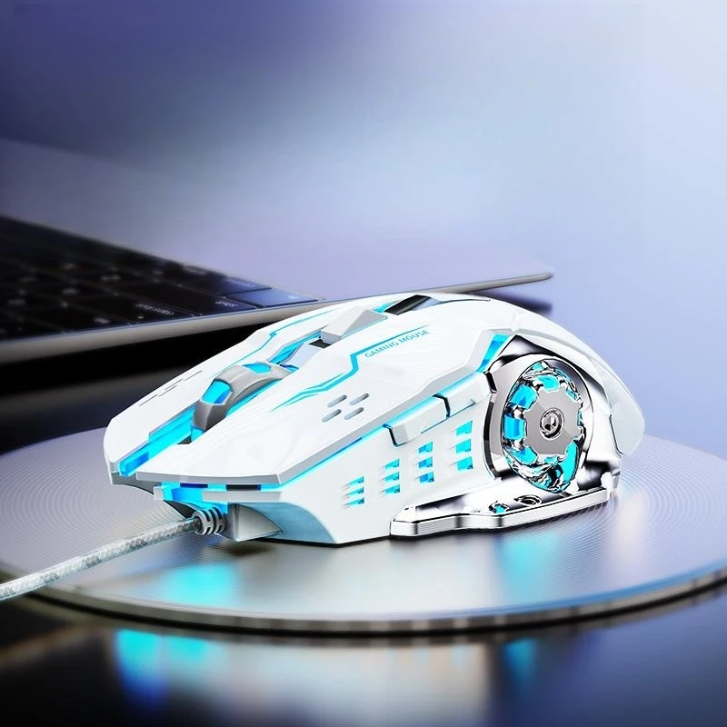 

New Wired Gaming Mouse Silent Optoelectronic 4-speed 6-button DPI Adjustment Plug and Play Laptop Universal