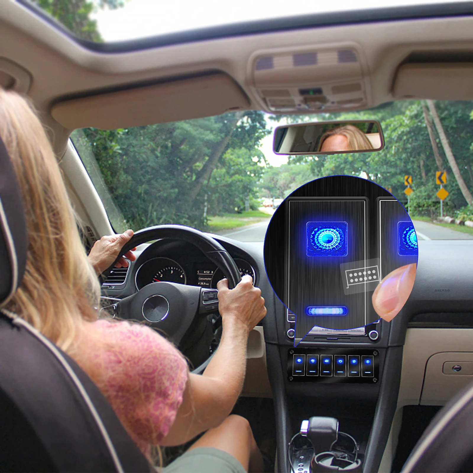 2/3/4/6/8 кнопочный кулисный переключатель панель для Jeep Boat Marine Car 12В 24В