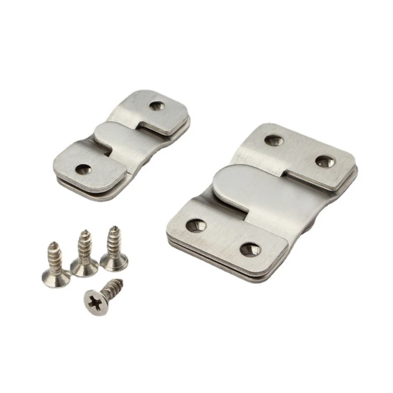 

3 Pairs Cabinet Hooks Stainless Steel Picture Hanging Buckle Furniture Connector