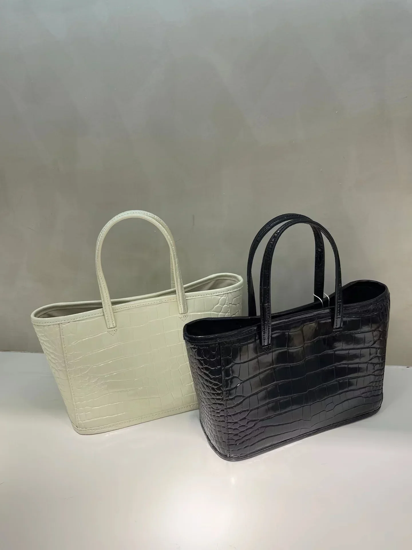 Корейский стиль нишевая брендовая сумка-тоут премиум-класса с крокодиловым