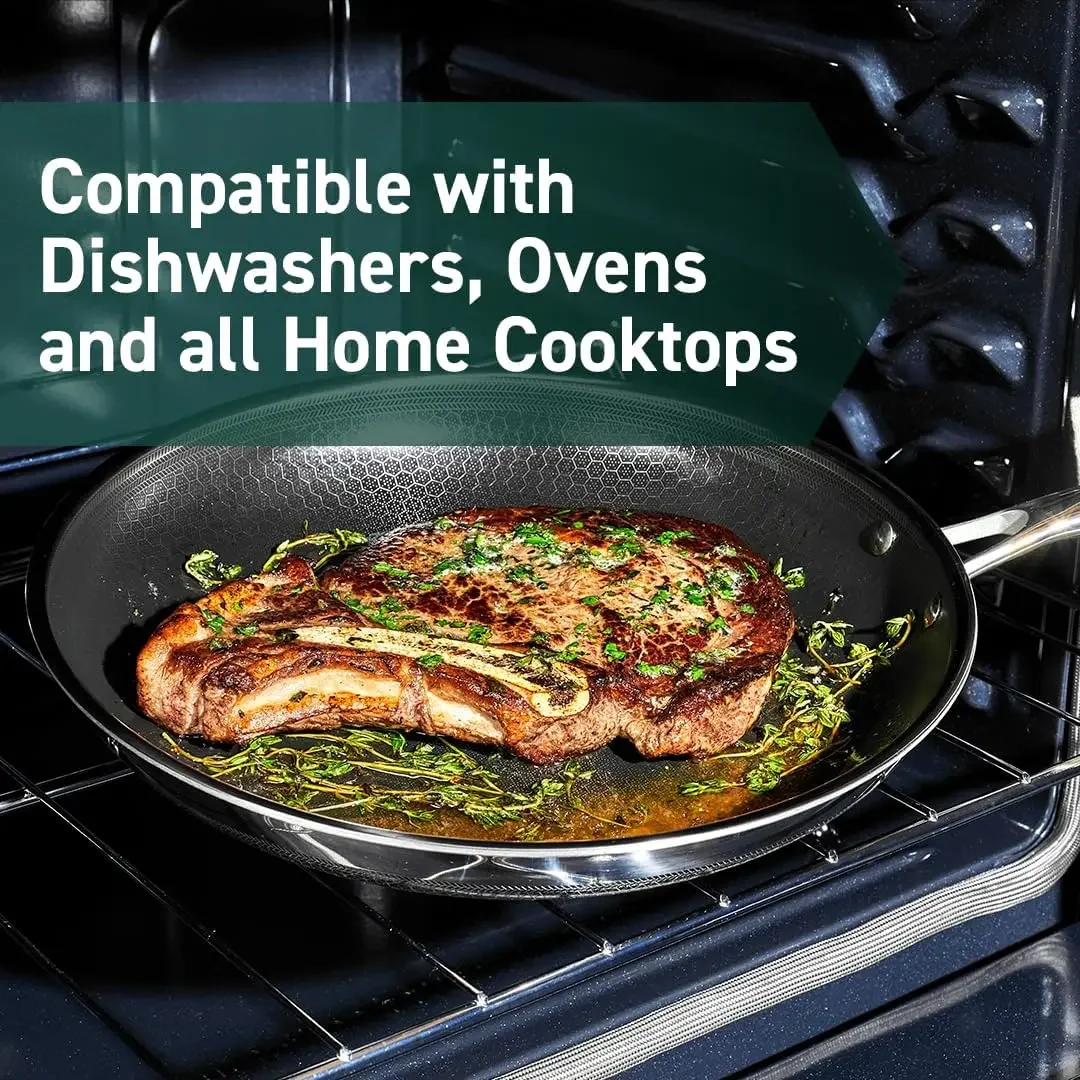 Гибридная сковорода с антипригарным покрытием HexClad 12 дюймов устойчивая к