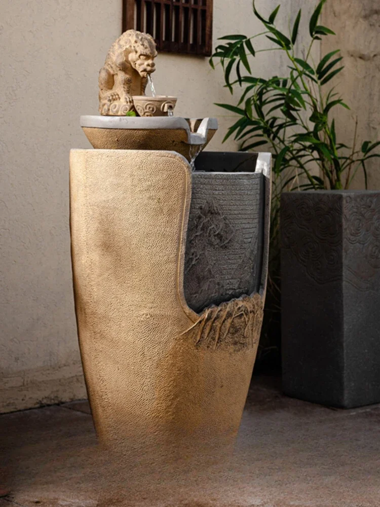 Новый декоративный проточный фонтан Juhan в китайском стиле для гостиной