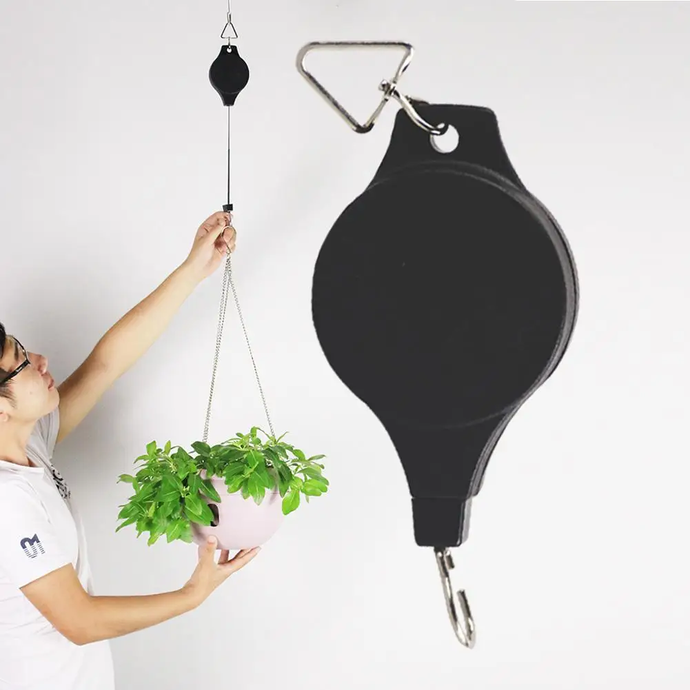 

Telescopic Retractable Pulley Pull Down Hanger for Potted Plants Hanger for Adjustable Potted Plants Hanger Hanging Flower Hook