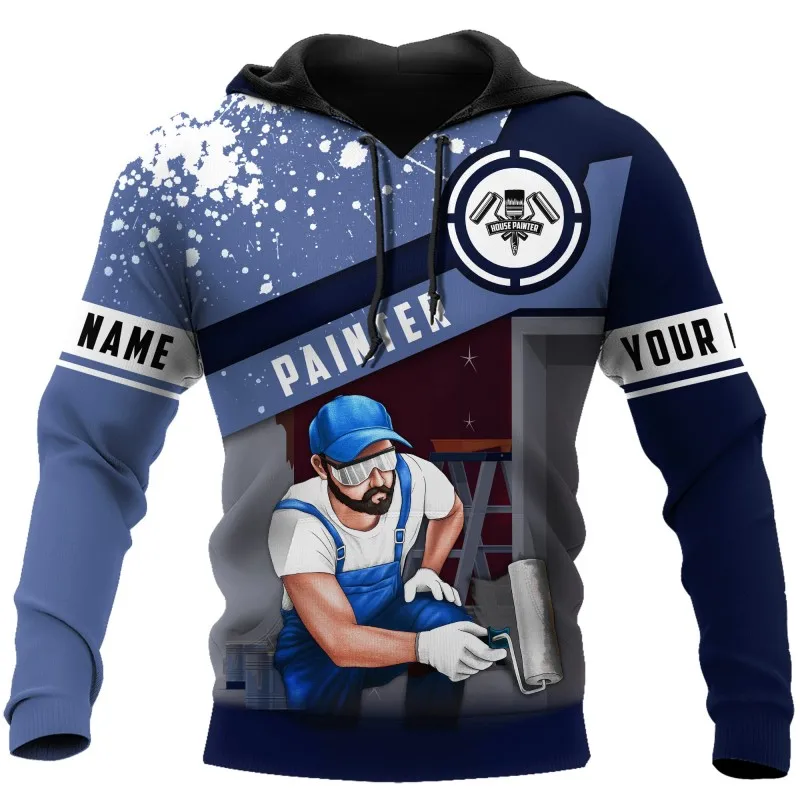 

Fashion Painter Lacquer Navy 3D Print Hoodie Unisex Zipper Hoodie Autumn Winter Long Sleeve Sweatshirt