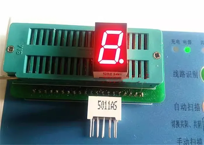 10 шт. 1-значная светодиодная цифровая трубка 0 5 дюйма красная яркость 5011BS общий