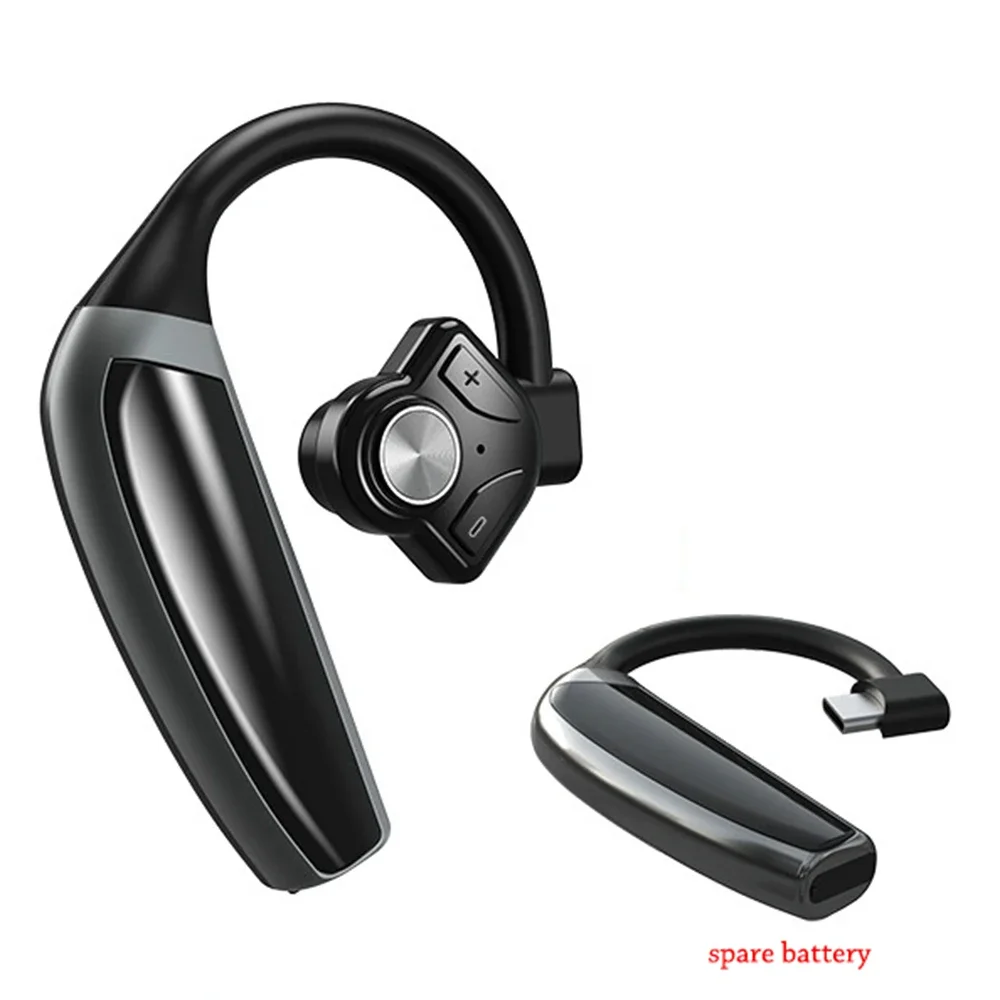 Фото Bluetooth5.0 Наушники Два аккумулятора Bluetooth-крючки для наушников Беспроводная гарнитура Handfree 270 мАч с микрофоном Запасная батарея №1