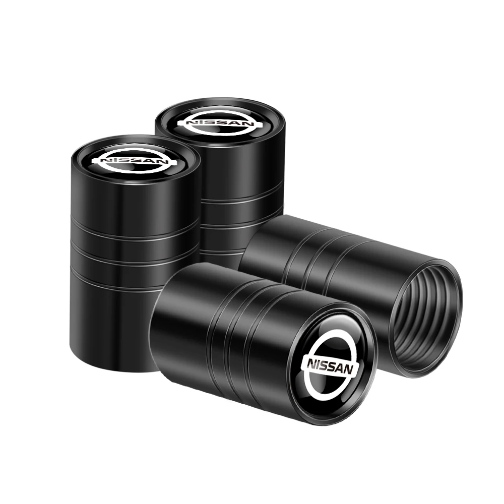 

4 шт., автомобильные бейджи, колеса, алюминиевые колпачки для штока клапана, автоматические герметичные чехлы для Nissan X-trail Qashqai Note Juke Sentra Patrol Nismo