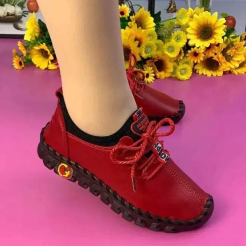 

Женские кроссовки из ПУ кожи, однотонные повседневные кроссовки из вулканизированной кожи с подушкой, Новинка лета 2022