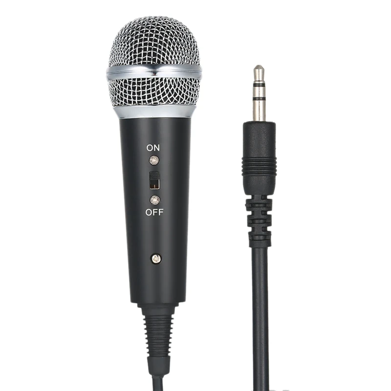 

Wired Condenser Microphone Round Handheld Microphone With Tripod 3.5Mm Jack For Karaoke Singing Party