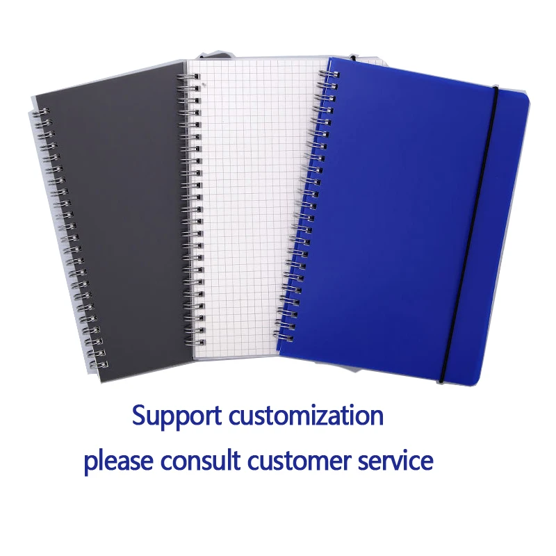 

PP Coil Thickened Notebook B5/A5 Simple Grid Ins Office Learning Stationery Horizontal Line Notepad Workbook (Customizable)