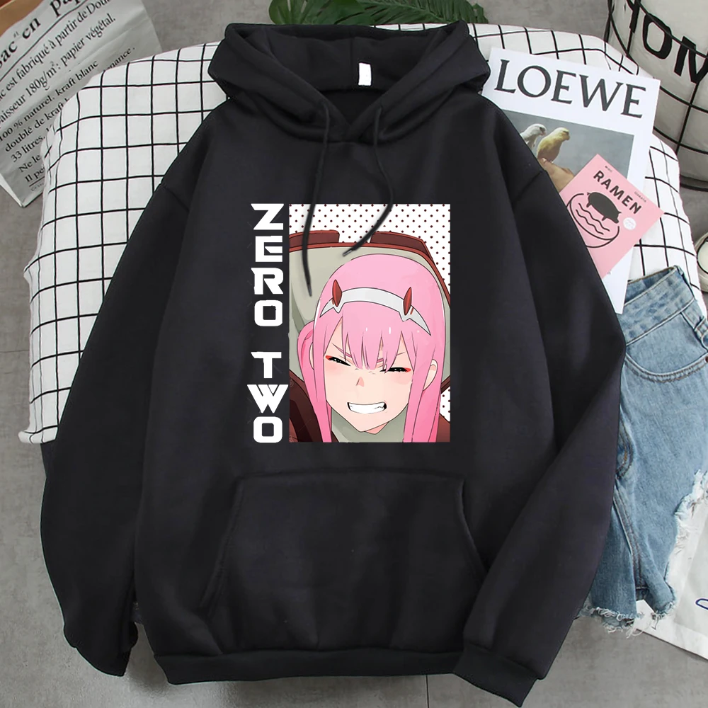 

Толстовка Zero Two, забавные кавайные мужские толстовки с аниме, теплые уличные мужские свитшоты в стиле Харадзюку, корейский модный брендовый Мужской пуловер с графическим принтом