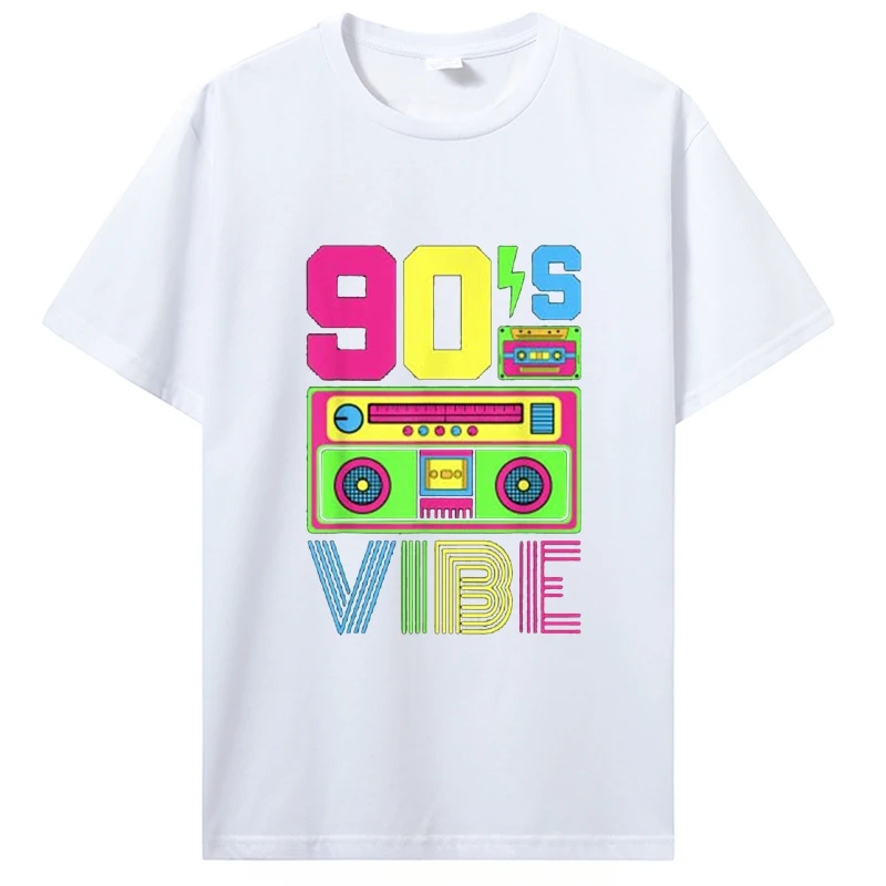 90-х Vibe 1990 Стиль Мода 90 тема наряд Nineties костюм футболка Забавный Графический Топ