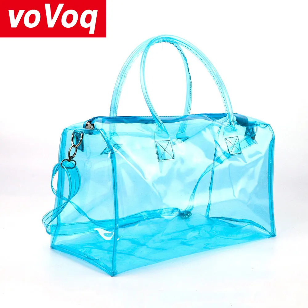 Transparent Jelly Bag Swimming Outdoor Sports Beach Waterproof Casual Large Capacity Messenger Bag for Men and Women Custom Logo