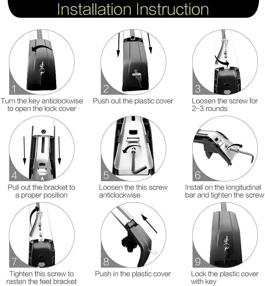Запираемые поперечные перекладины 2 шт. Багажники для груза на крышу подходят