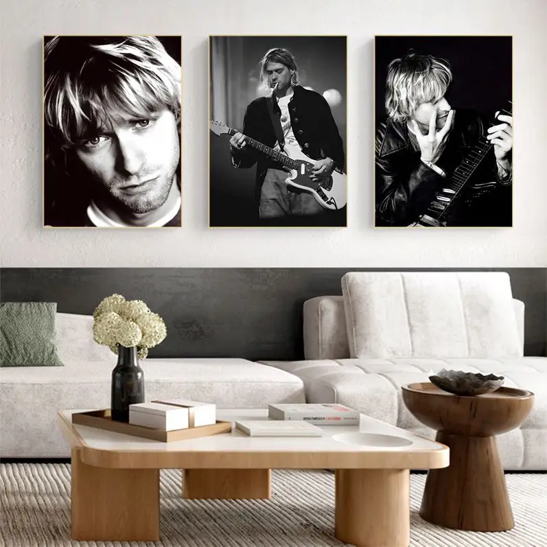 

Singer K-Kurt C-Cobain DIY Sticky Poster Fancy Wall Sticker For Living Room Bar Decoration Room Wall Decor