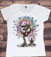 meditation breathe tree print tshirts women clothes 2022 rainbow bird t shirt female harajuku kawaii shirt yoga tops tee shirt