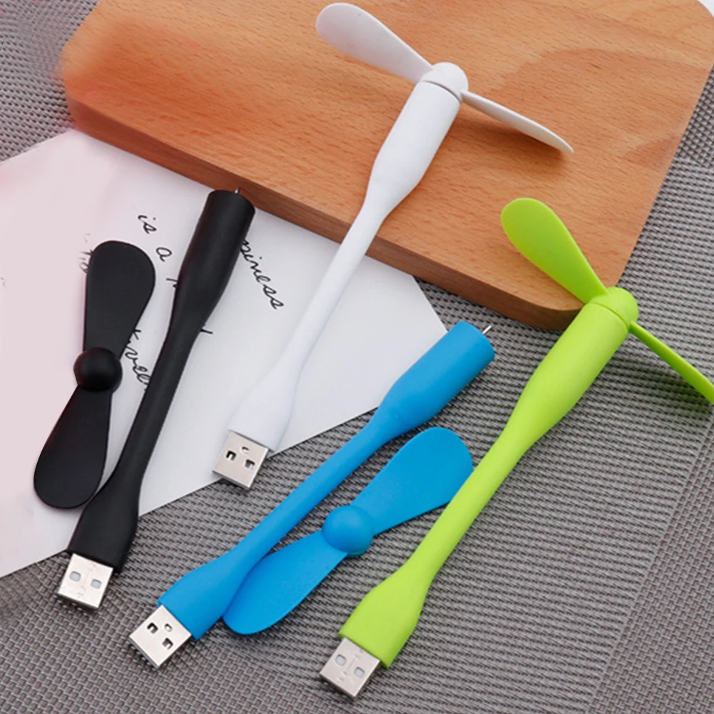 

Mini Flexible Bendable USB Fan for Power Bank Laptop PC AC Charger Portable Hand Fan Computer Summer Gadget Dropship