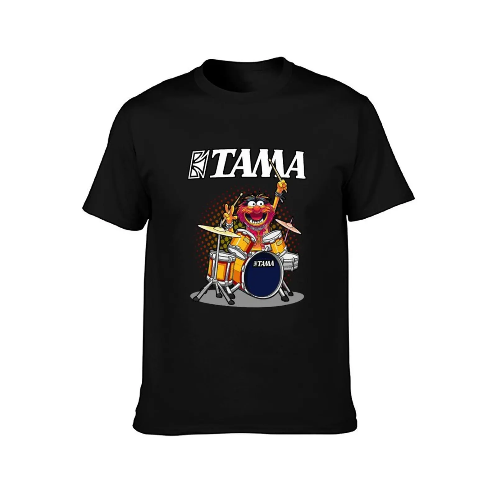 Фото Футболка с мемом «Барабанщик-животное Tama Drums», стандартный крой, однотонная. №2