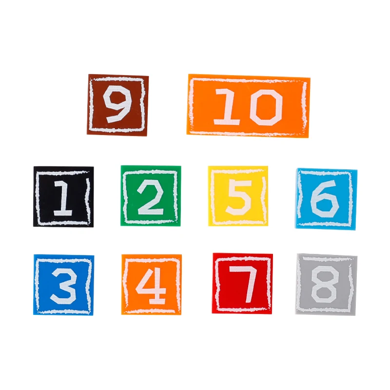 Строительные блоки MOC hopски с принтом фигурки игровая площадка цветные цифрами