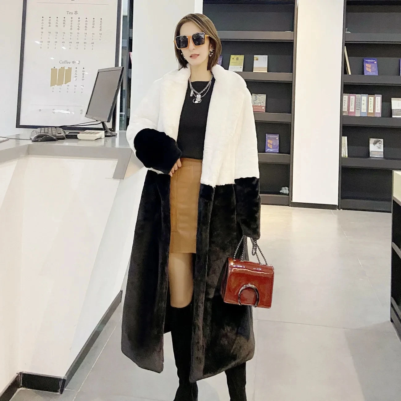 Plus Size 5XL Women's Luxury Faux Fur Coat high quality female new outwears external clothing Thick Fur Warm Long Overcoat