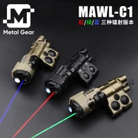 mawl c1metal new upgrade cnc laser aiming device with red green blue ir and illumination for tactical airsoft weapon lights