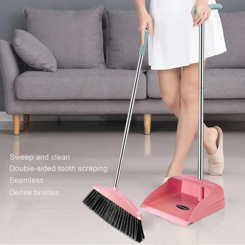 Cleaning Brush Broom Dustpans Set Broom and Scoop Set Folding Dustpan High-end Bathroom Water Wiper To Sweep Magic Brush Garbage images - 6