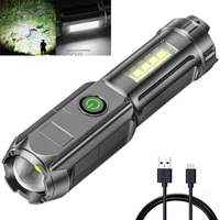 high power rechargeable led flashlight portable waterproof torch strong light tactical flashlight outdoor lighting flashlight