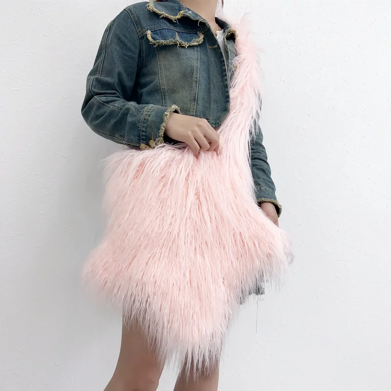 Женская сумка из искусственного меха в форме звезды осенне-зимняя Наплечная