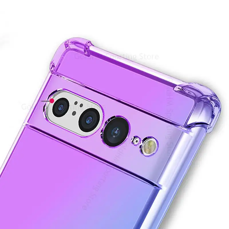 For Google Pixel 7 Pro For Magsafe Magnetic Gradient Transparent Case For Pixel 6 7 Pro Wireless Charging Magsafing Soft Cover