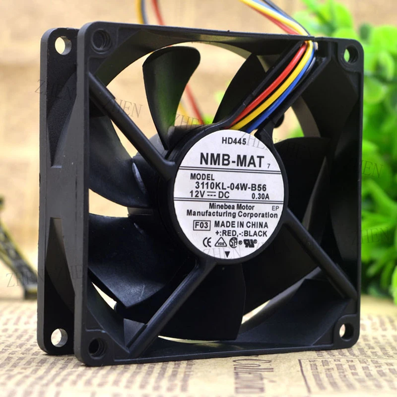 Фото Новый вентилятор охлаждения NMB-MAT 3110KL-04W-B56 12В 0.30А, 4-проводной # QW №3