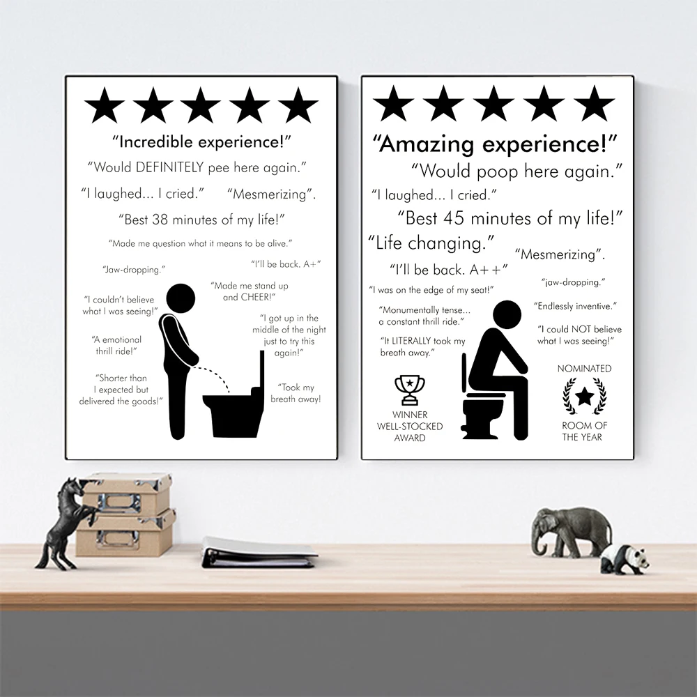 

Удивительный опыт невероятная 5 звезд туалет крафт Цитата знак настенная живопись холст живопись плакаты и принты Настенный декор