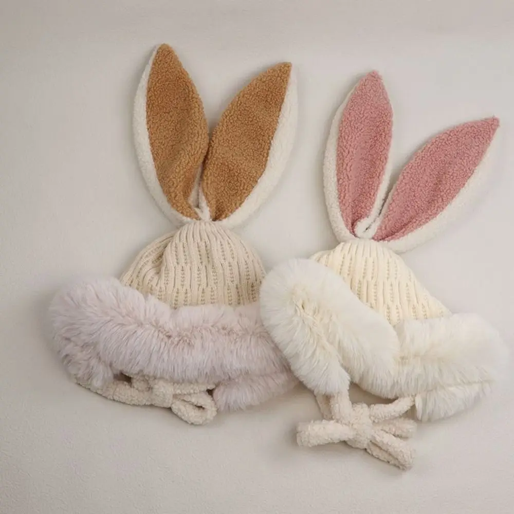 

Winter Fleece New Korean Style Earmuff Caps Windbreaker Rabbit Ears Thicken Warm Hats