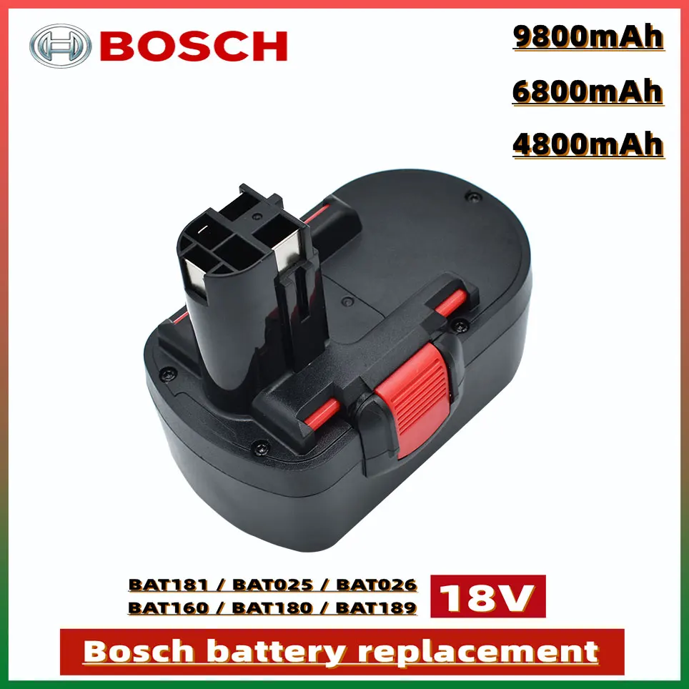 

18V 6.8Ah Bosch Ni-MH Remplacement Battery pour BoschBAT025 BAT026 BAT160 2607335277 2607335535 2607335735 PSR18 VE-2 GSR18 VE-2