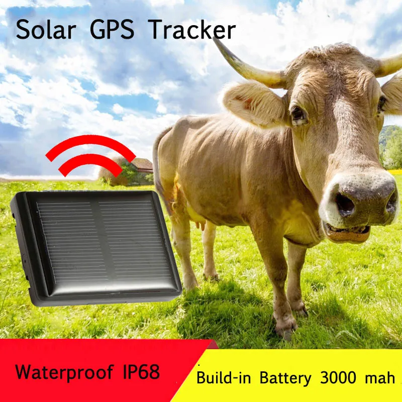 

3000mAh Solar WIFI Cattle Cow Sheep Horse Camel Tracking Device GPS Tracker Locator RF-V26 Plus RF-V26+ Waterproof Free Platform