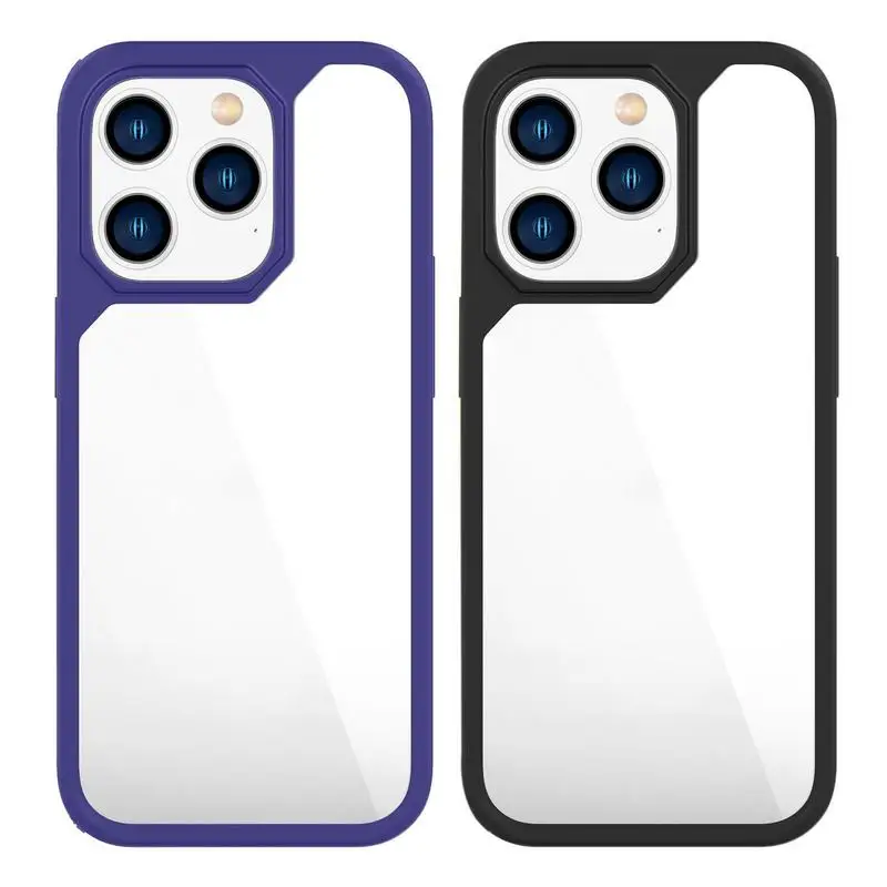 

For Phone 14 Case Crystal Clear Upgraded Ultra-Thin Slim Fit Soft Edge TPU Phone Cases Transparent Backplane Anti-drop Case