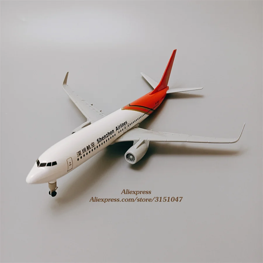 Модель самолета 20 см из металлического сплава China Air ShenZhen Airlines, модель самолета Боинг 737 B737