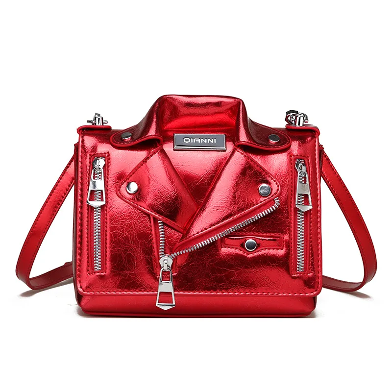 2024 сумка-цепочка женская одежда куртка с заклепками на плечах сумка-мессенджер