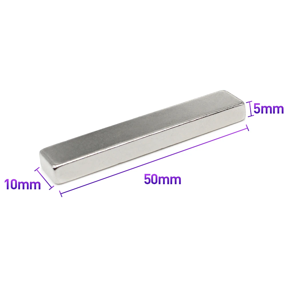 

1/2/5/10/15/20PCS 50x10x5mm Thick Block Rare Earth Magnet N35 Quadrate Neodymium Magnets 50x10x5 Permanent NdFeB Magnet 50*10*5