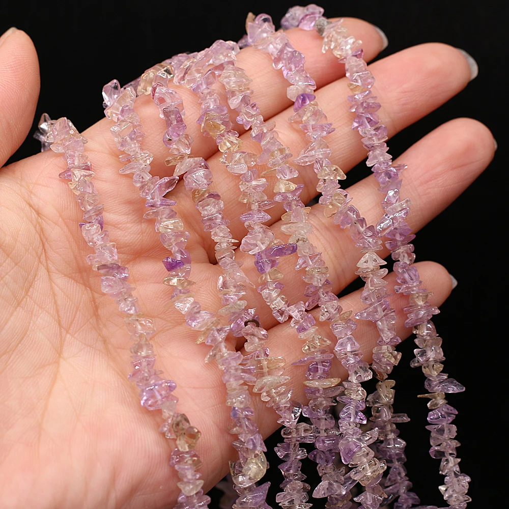 Купи 3-6mm Natural Amethyst Irregular Freeform Chip Stone Beads For Jewelry Making DIY Bracelet Necklace 15" Strand за 112 рублей в магазине AliExpress