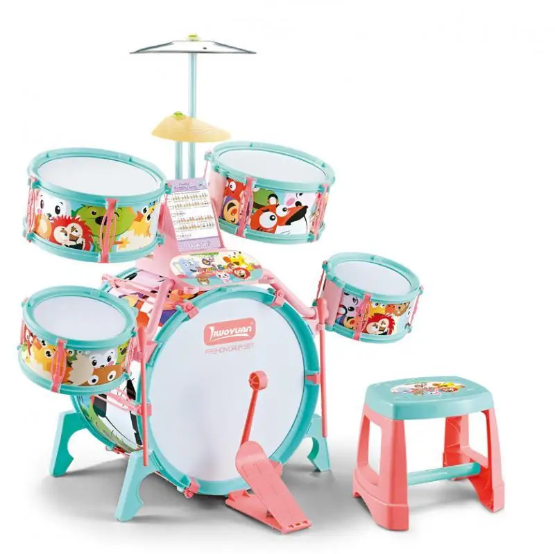 Children Musical Instrument Toy Drums Simulation Jazz Drum Kit with Drumsticks Educational Musical Toy Gifts for Kids enlarge