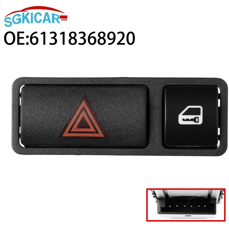 

61318368920 Кнопка аварийного аварийного включения с центральным замком автомобиля для BMW E46 E53 E85 E86 X5 Z4 M3 325 3 серии