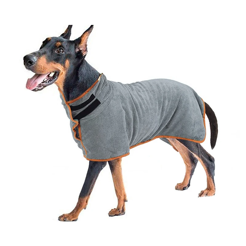 

1pc Dog Bathrobe Pet Clothes Microfiber Absorbent Beach Towel for Small Cats Fast Dry Dog Accessories