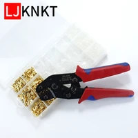 sn 48b wire jaw terminals sets cold pressed assorted para fio combination plug spring boxed connector cross crimping hand tool