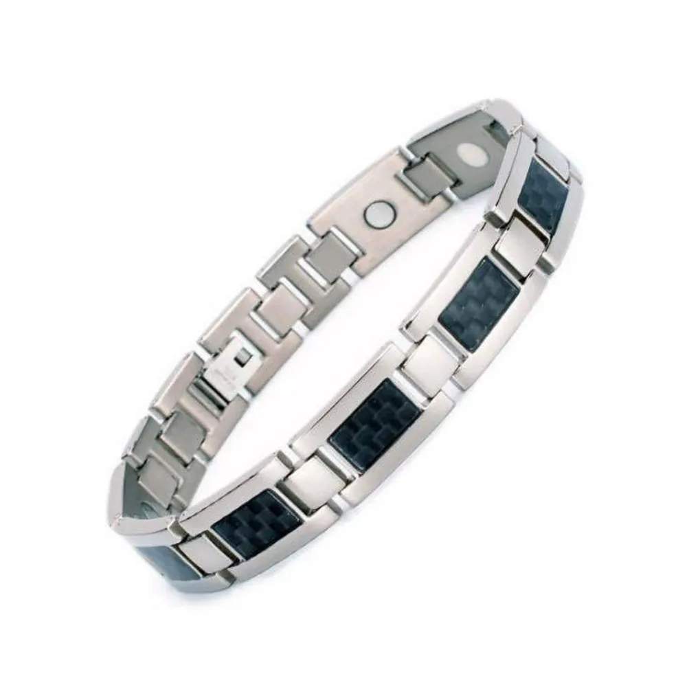 Титановые магнитные Браслеты из углеродного волокна для мужчин нержавеющей