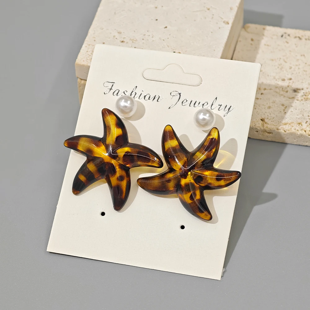 6 шт. крутые стильные модные сексуальные серьги с леопардовым узором женские