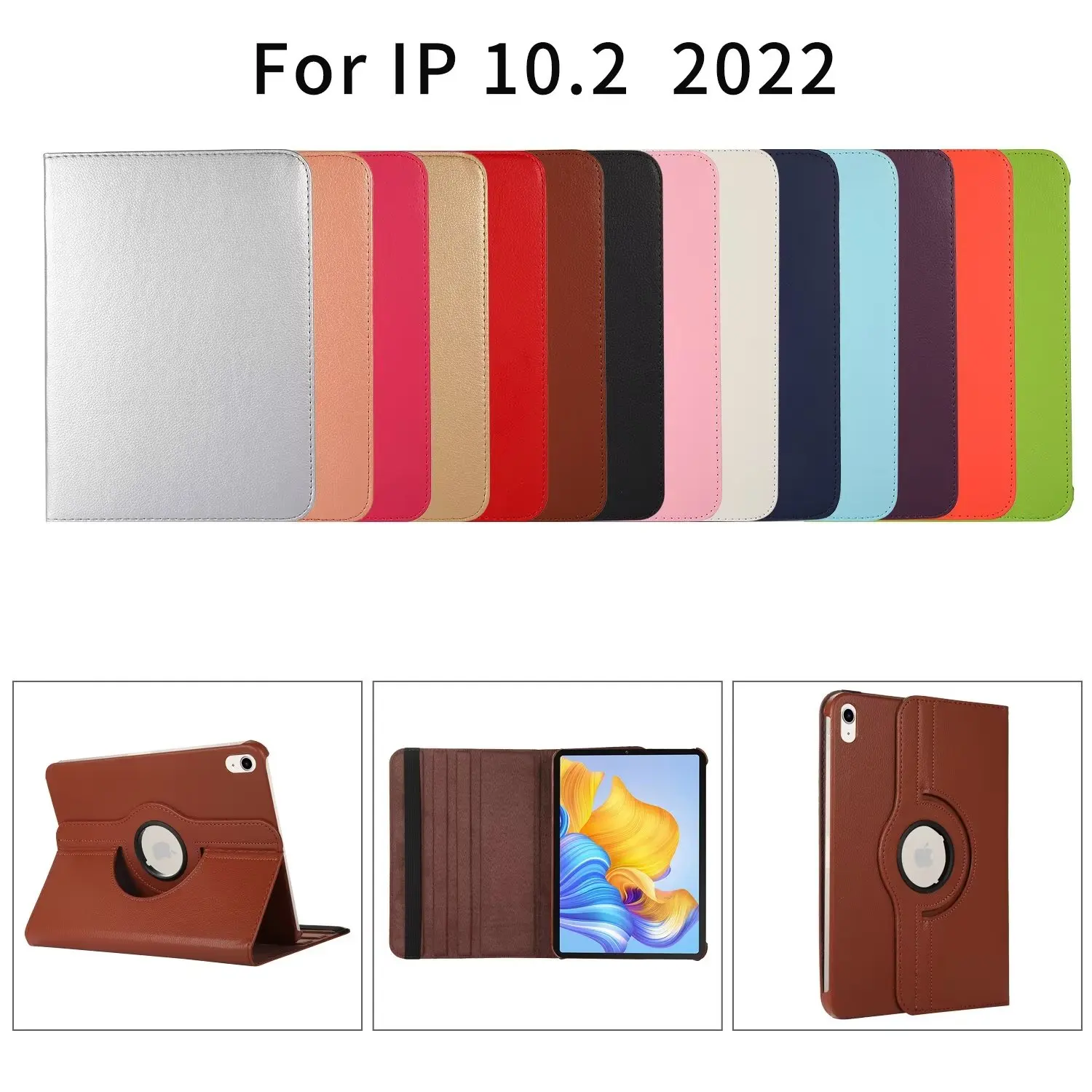 Rotating Case for iPad 10 th Generation 2022 10.9 Inch A2696 A2757 A2777 360 Degree Rotating Stand Protective Cover for ipad 10