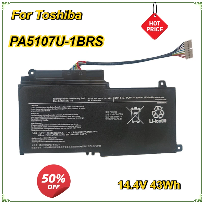 Новый аккумулятор для ноутбука Toshiba Satellite L55-A5234 A5278 P50 S40D L55T PA5107U PA5107U-1BRS 14 4 В 43 Втч