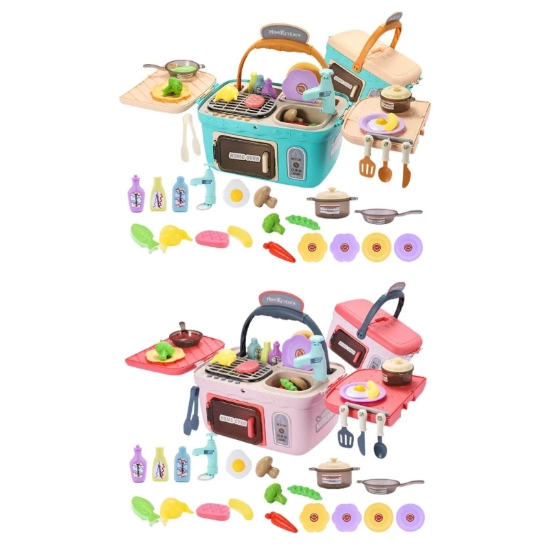 

Music&Light Kids House Kitchen Toy Children Pretend Cookware Picnic Set