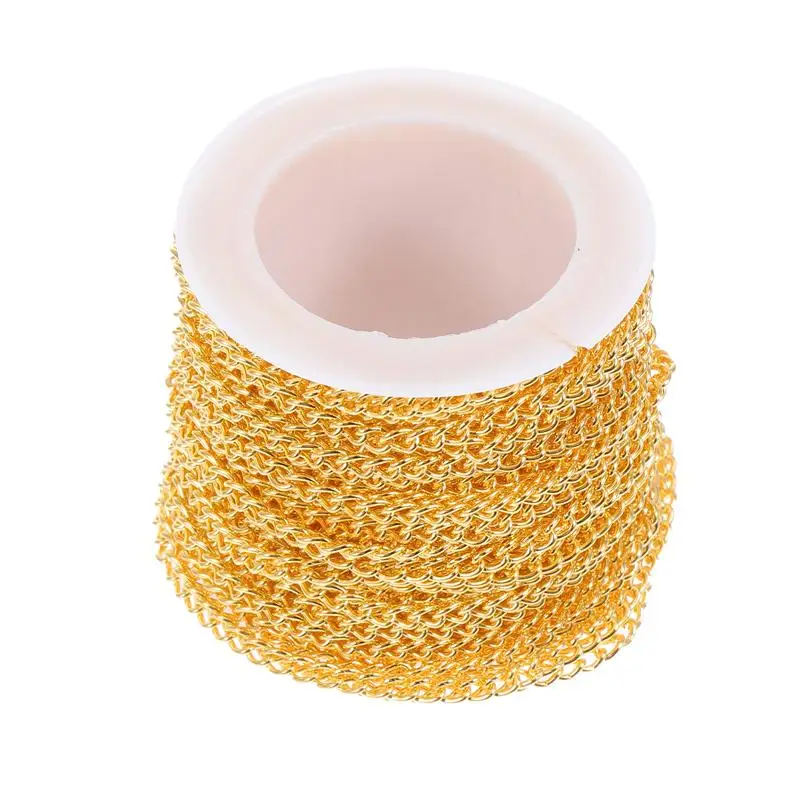 

1 Roll Multipurpose DIY Oval Plated Polishing Necklace Tail Chains For DIY Jewelry Findings Making Materials Handmade Supplies